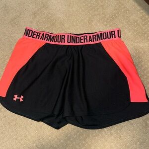 Underarmour Pink and Black Shorts